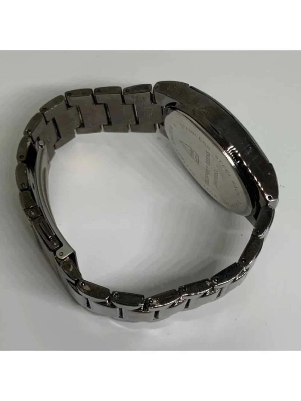 Geoffrey Beene Diamond men’s watch black tone 42mm quartz up to 7.5” running